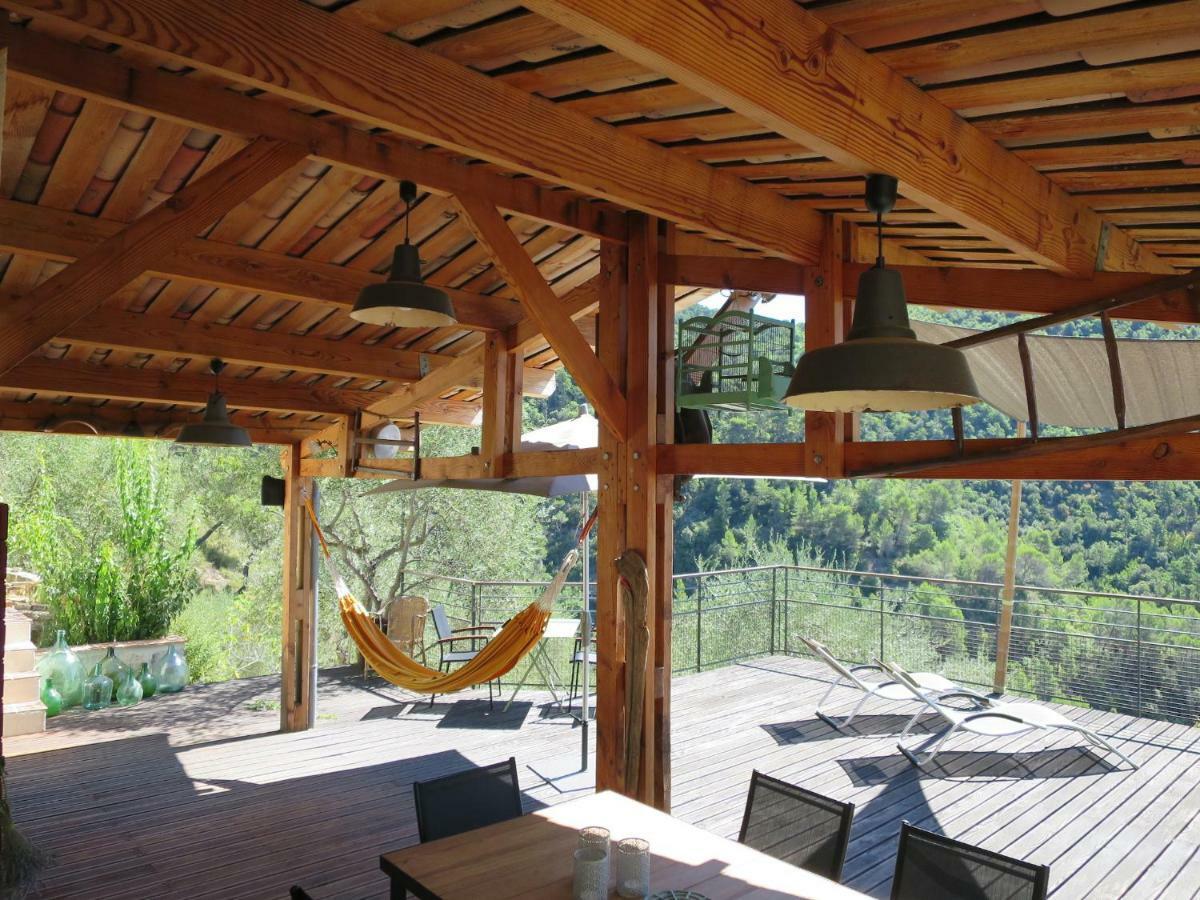 Les Figaires Villa L'Escarene Bagian luar foto
